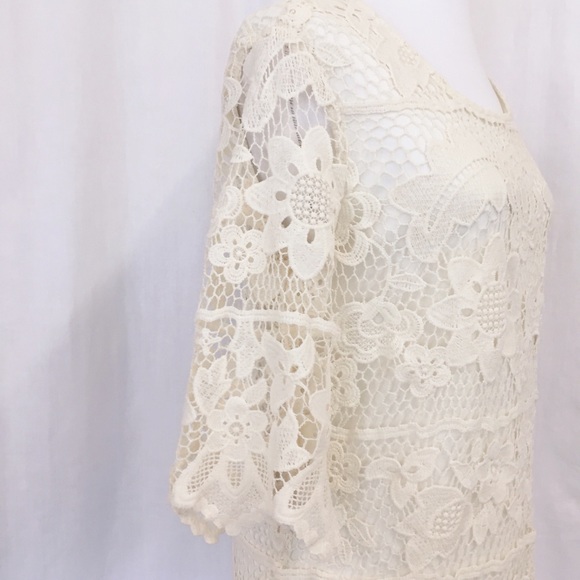 MIA MADDISON CREAM LACE DRESS SIZE SMALL PETITE - Picture 4 of 8